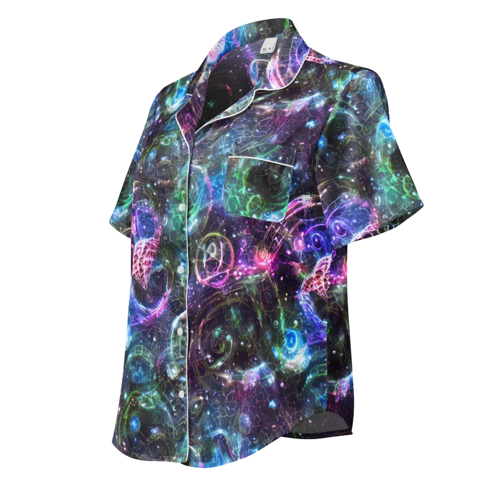 Vortex Spectrum on Women's Short Sleeve Pajama Top — Left Front