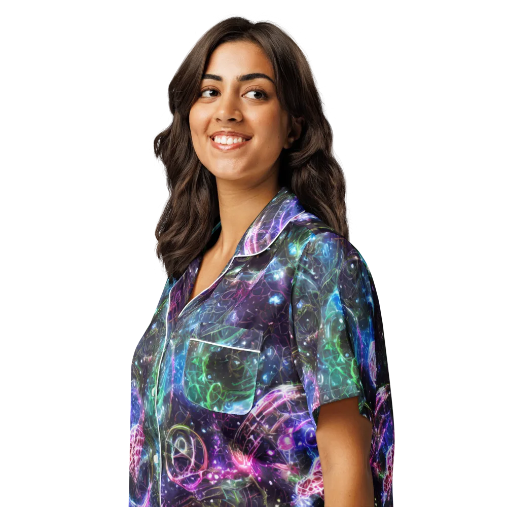 Vortex Spectrum on Women's Short Sleeve Pajama Top — Left Front