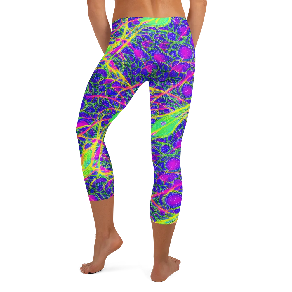 Radiant Wilds on Capri Leggings — Back