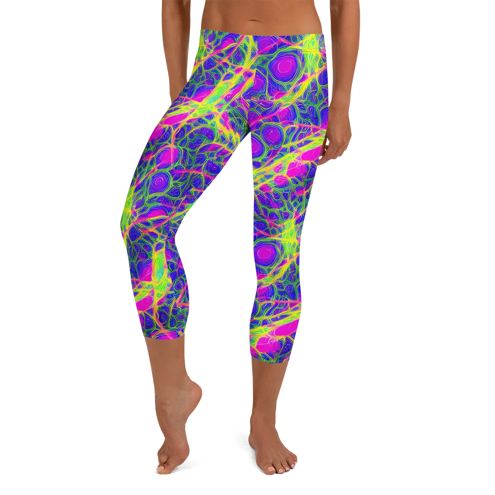 Radiant Wilds on Capri Leggings — Front