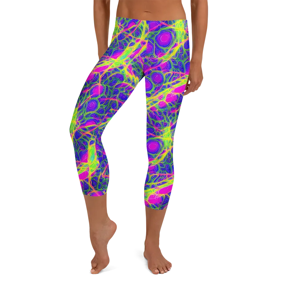Radiant Wilds on Capri Leggings — Front