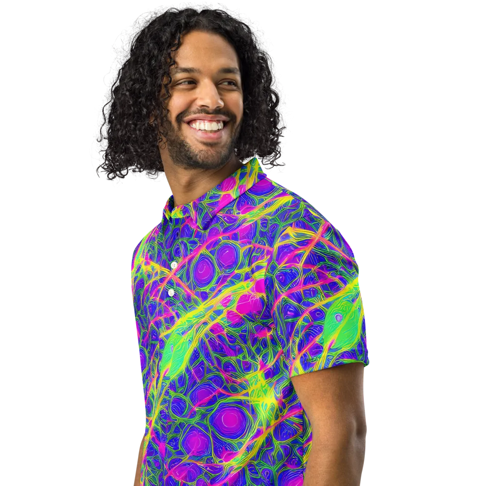 Radiant Wilds on Men's Slim Fit Polo Shirt — Left Front