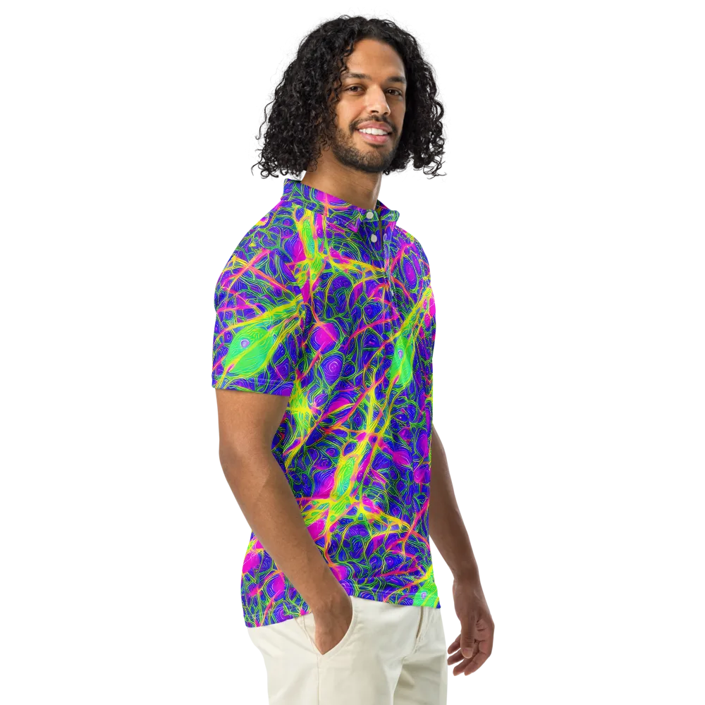 Radiant Wilds on Men's Slim Fit Polo Shirt — Right Front