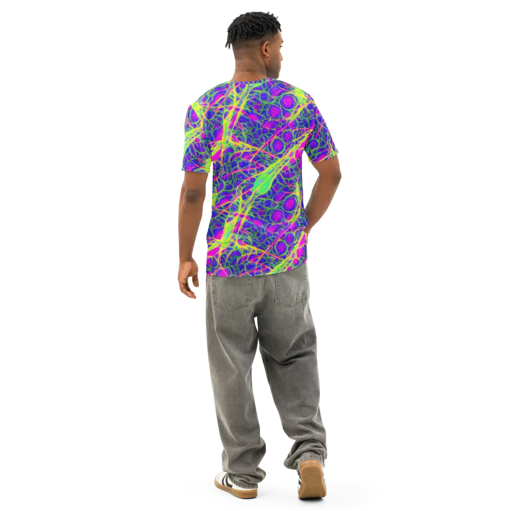 Radiant Wilds on Men's Cotton Crew Neck T-Shirt — Back