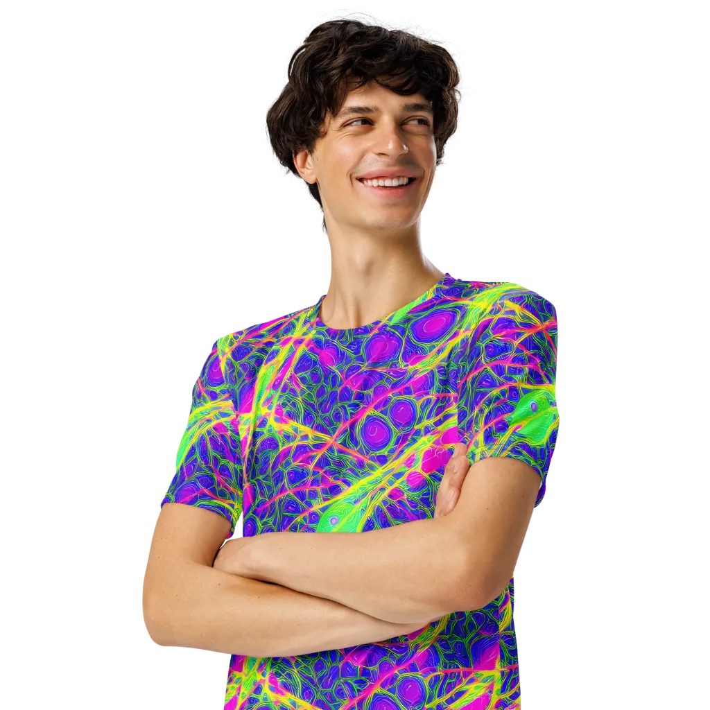 Radiant Wilds on Men's Crew Neck T-Shirt — Left Front