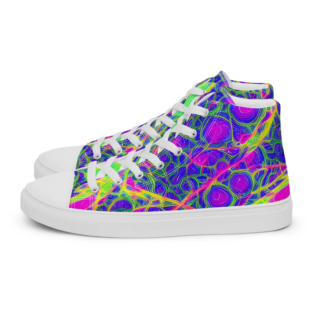 Radiant Wilds on Men's High Top Canvas Shoes — Left