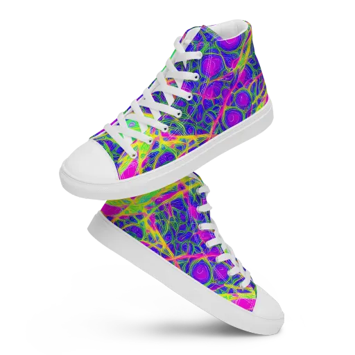Radiant Wilds on a Men's High Top Canvas Shoes