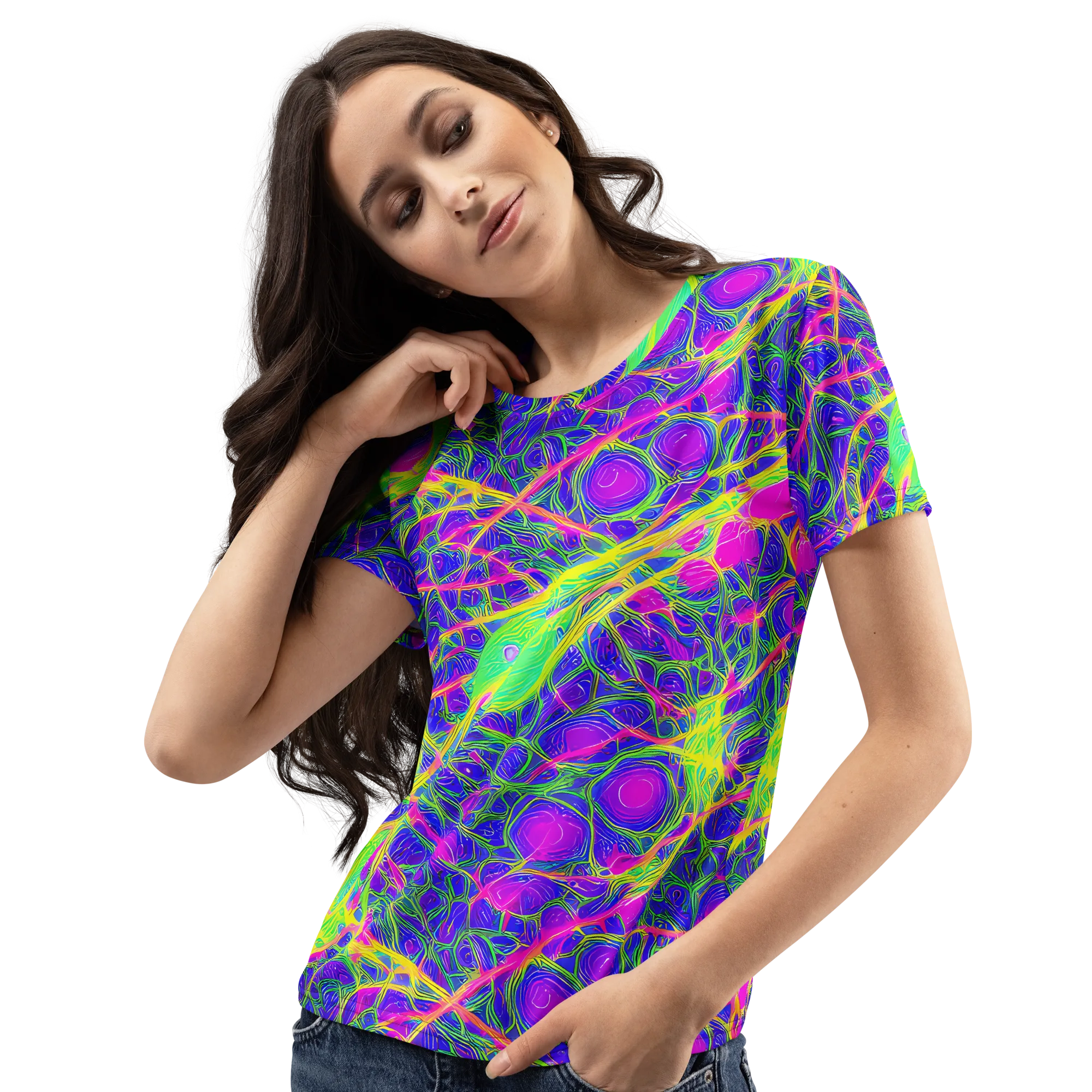 Radiant Wilds on Women's Crew Neck T-Shirt — Left Front