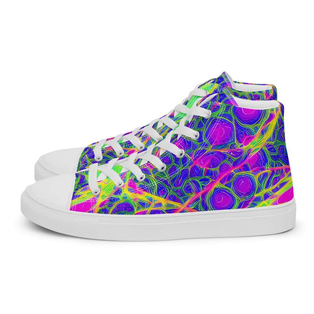 Radiant Wilds on Women's High Top Canvas Shoes — Left