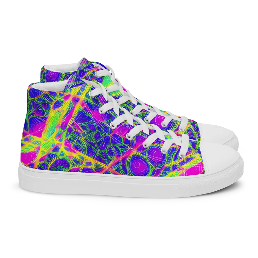 Radiant Wilds on Women's High Top Canvas Shoes — Right