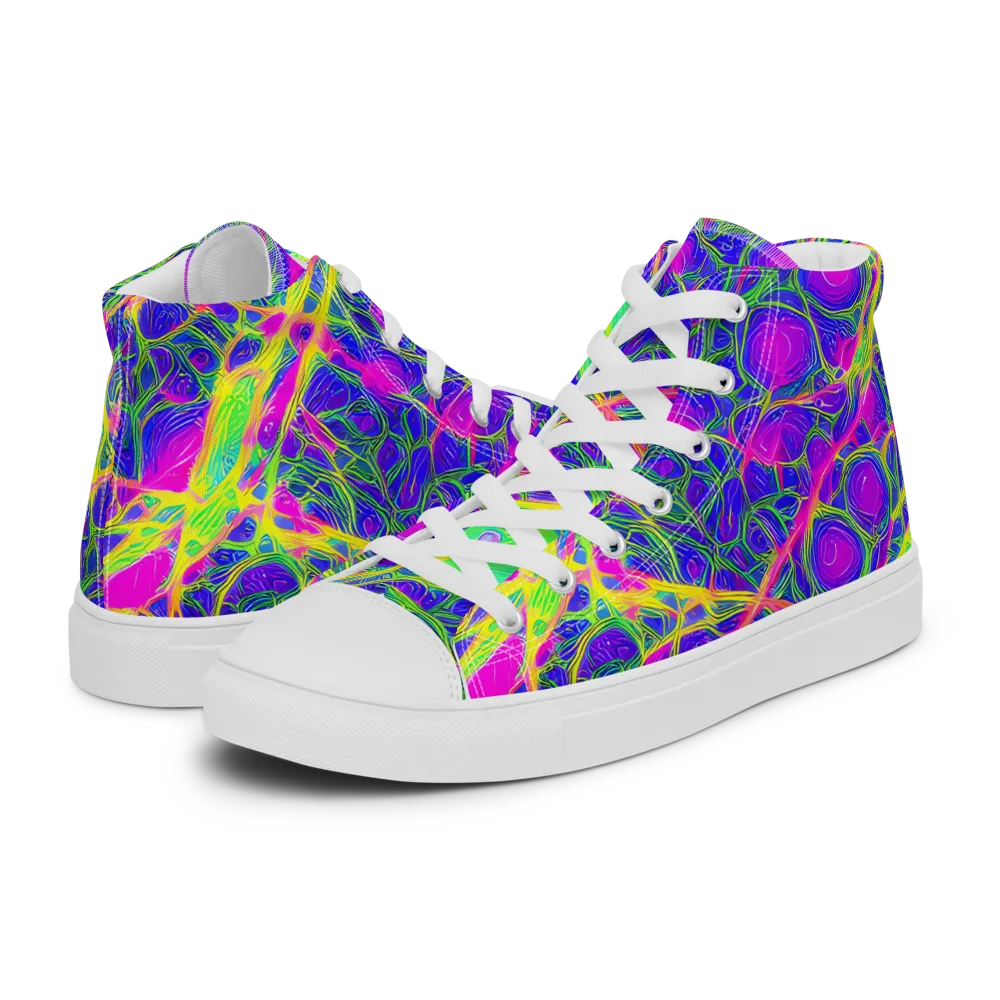 Radiant Wilds on Women's High Top Canvas Shoes — Left