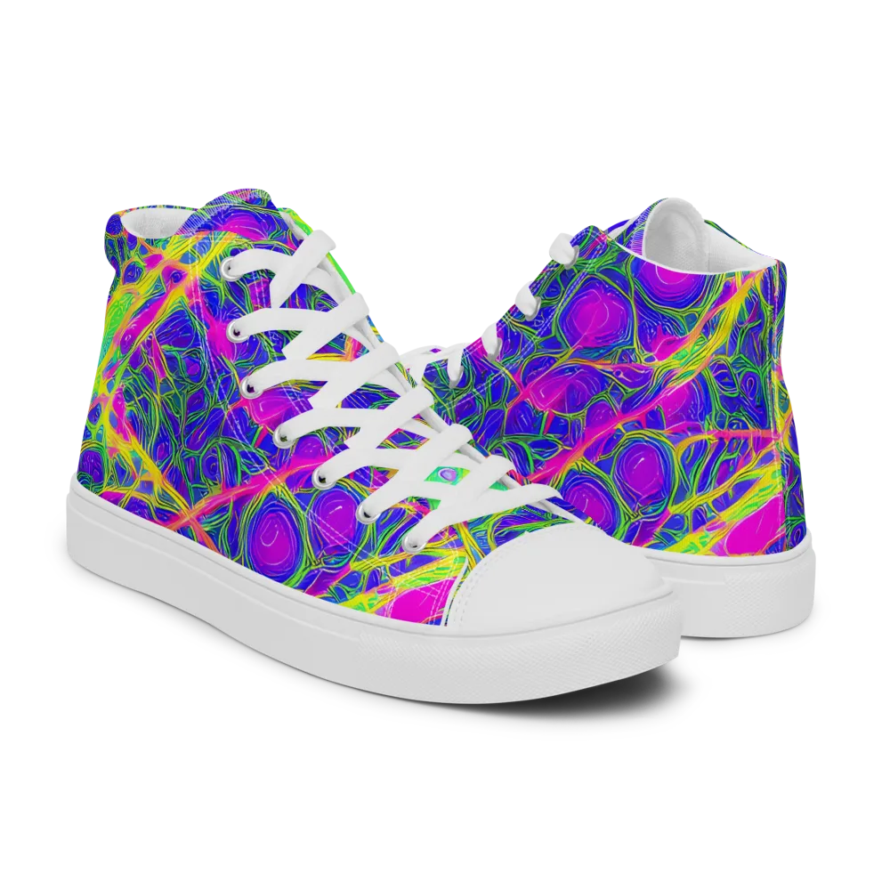 Radiant Wilds on Women's High Top Canvas Shoes — Right
