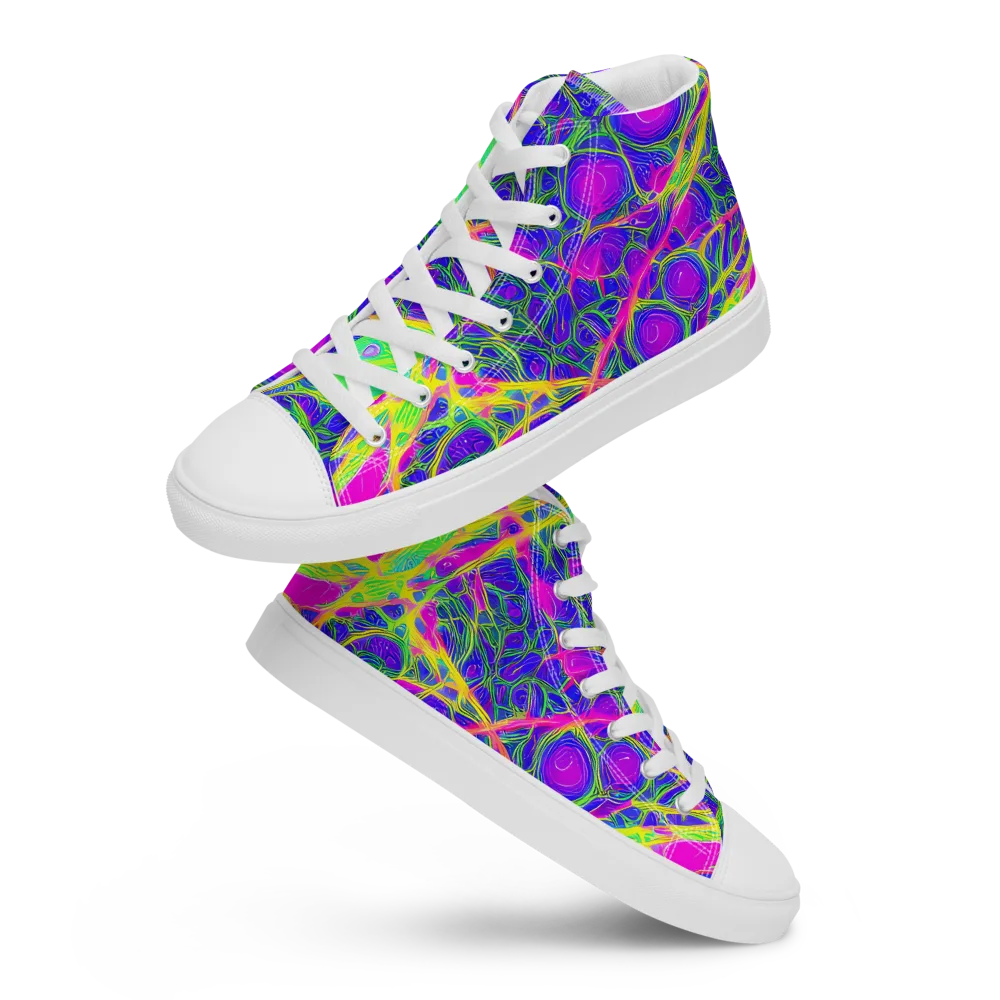 Radiant Wilds on Women's High Top Canvas Shoes — Front