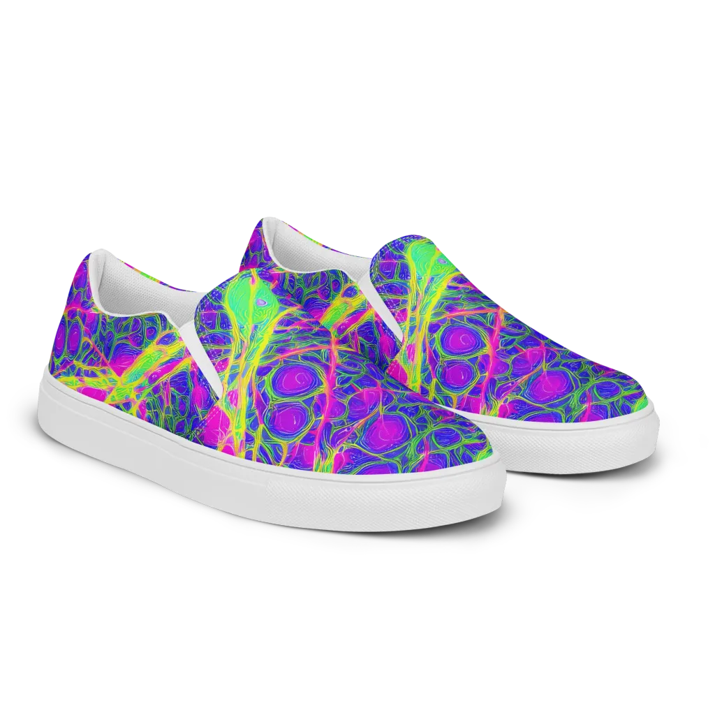 Radiant Wilds on Men's Slip-On Canvas Shoes — Right Front