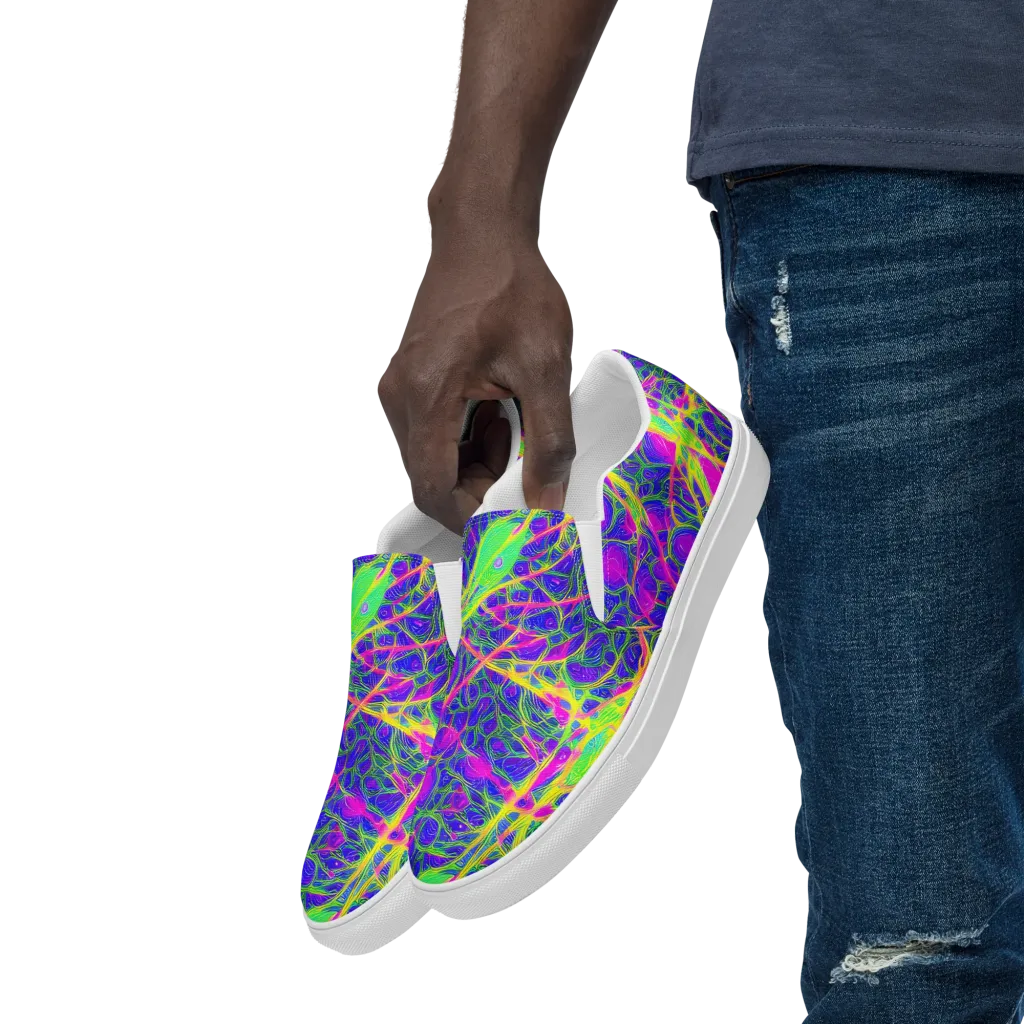 Radiant Wilds on Men's Slip-On Canvas Shoes — Left Front