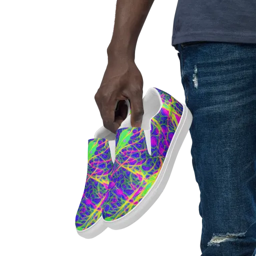 Radiant Wilds on a Men's Slip-On Canvas Shoes