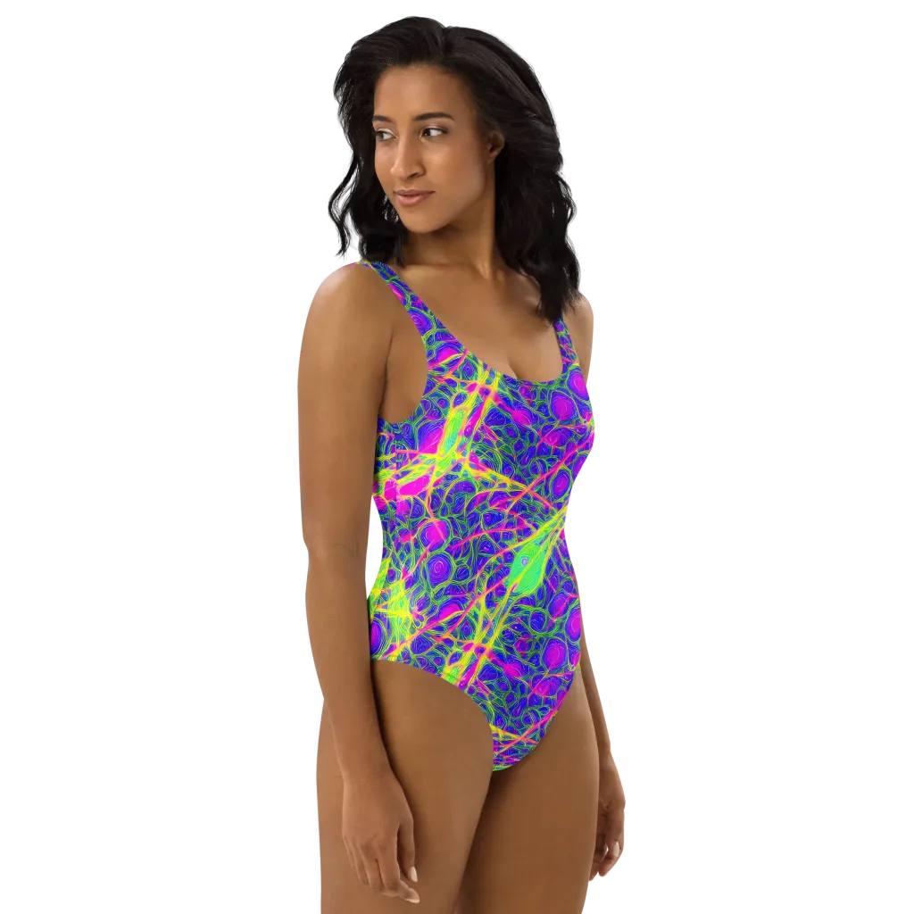 Radiant Wilds on One-Piece Swimsuit — Right