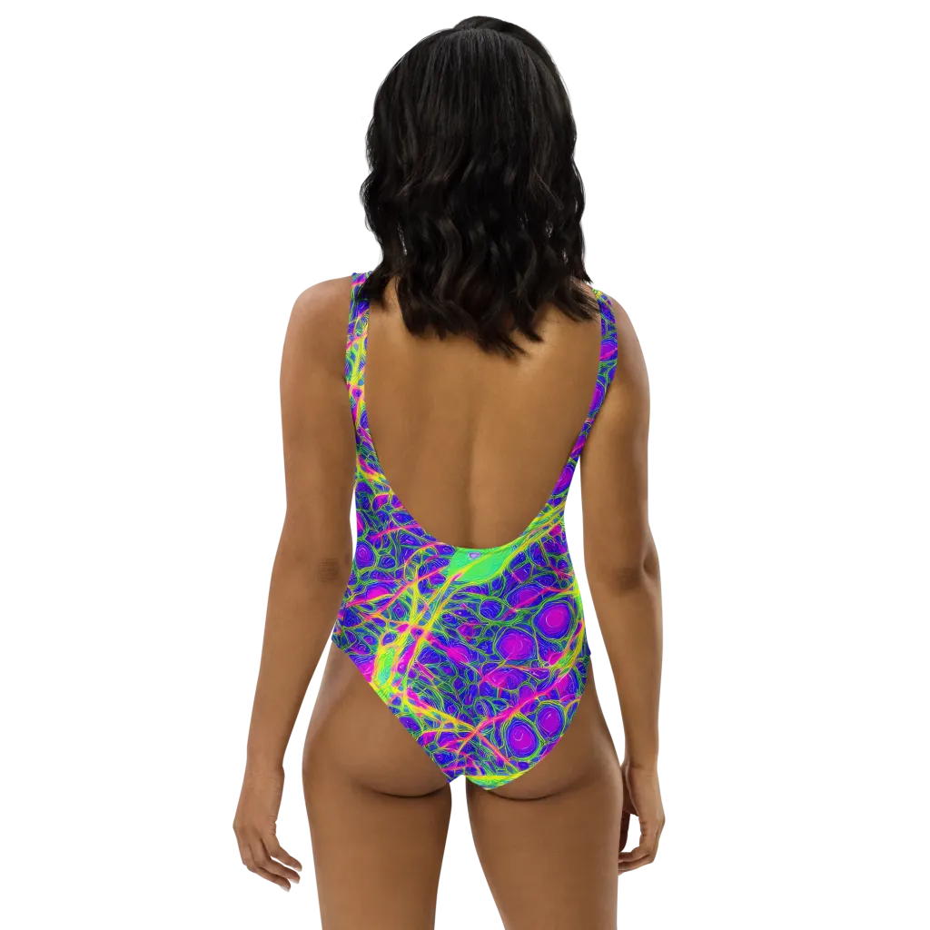Radiant Wilds on One-Piece Swimsuit — Back