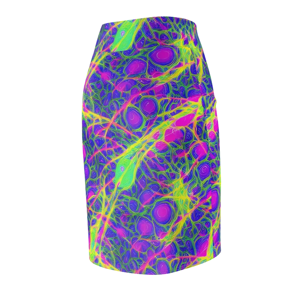 Radiant Wilds on Pencil Skirt — Back Side