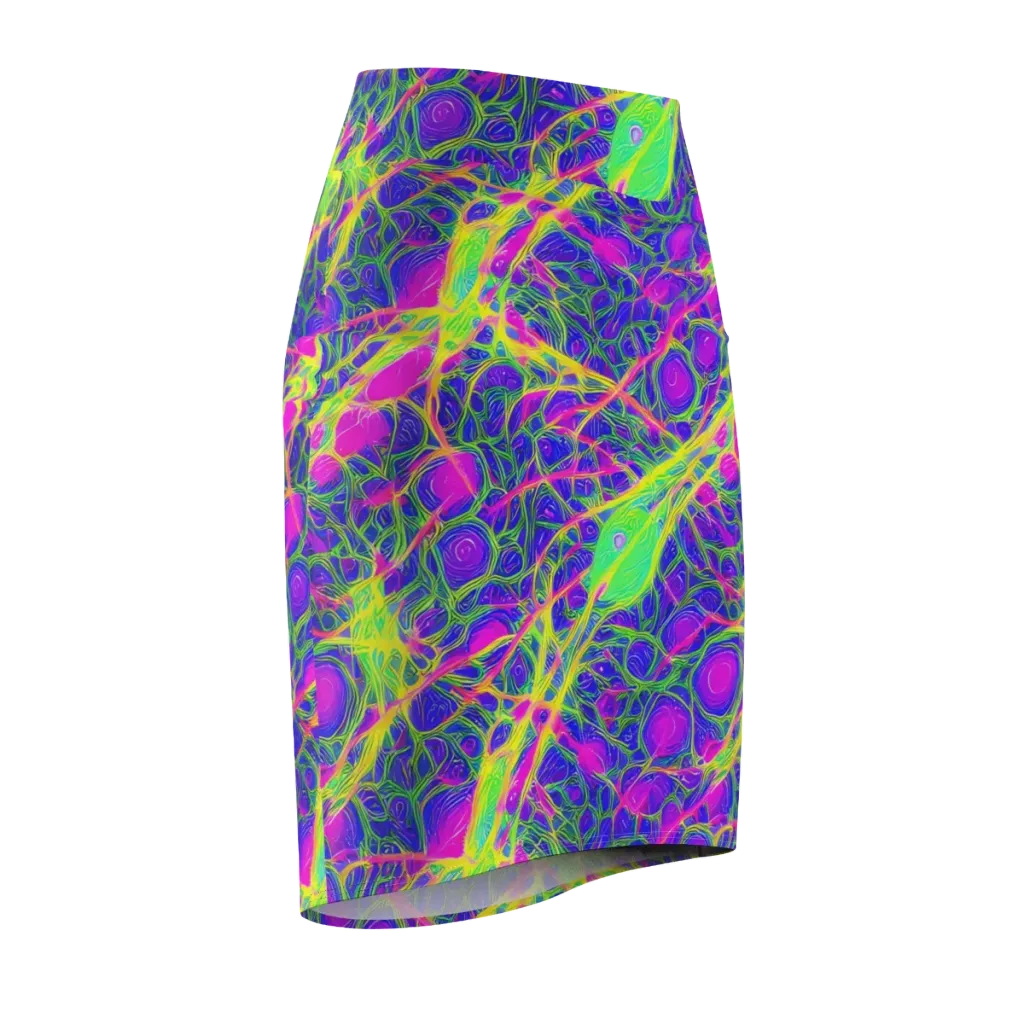 Radiant Wilds on Pencil Skirt — Front Side