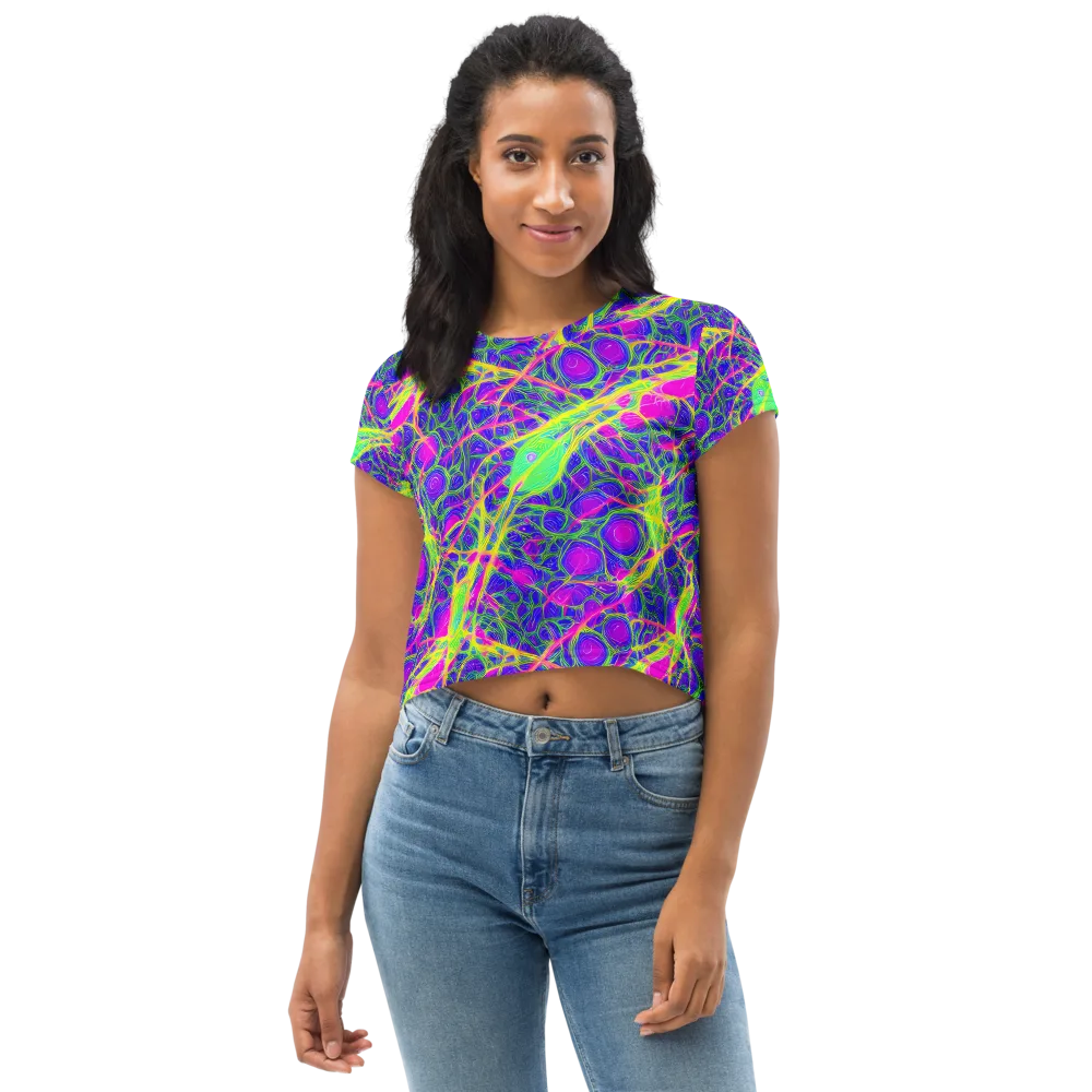 Radiant Wilds on Crop Tee — Front