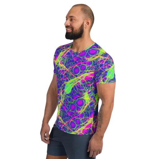 Radiant Wilds on a Men's Athletic T-Shirt