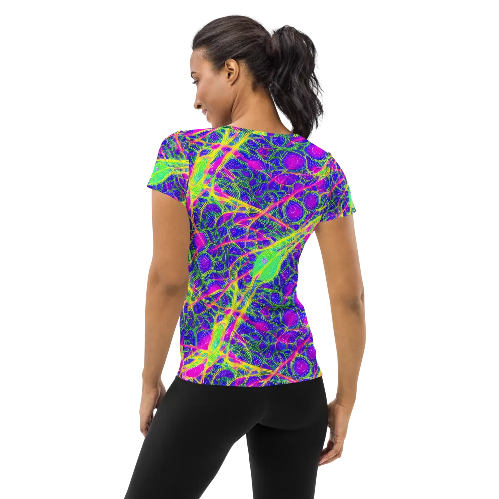 Radiant Wilds on Women's Athletic T-Shirt — Back