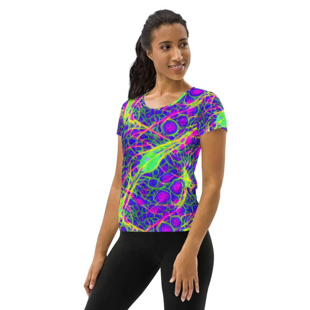 Radiant Wilds on Women's Athletic T-Shirt — Left