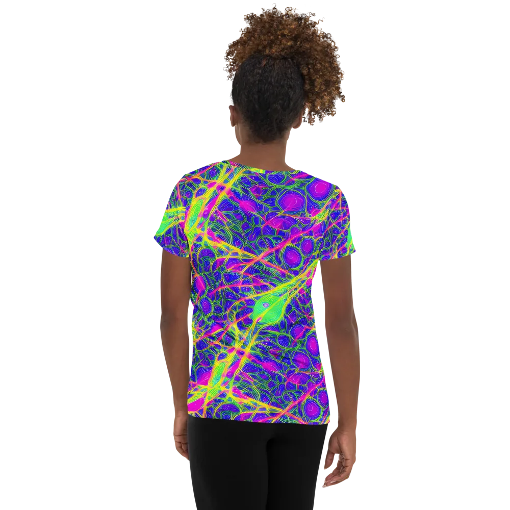 Radiant Wilds on Women's Athletic T-Shirt — Back