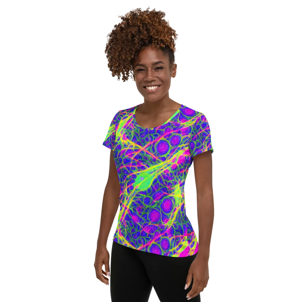 Radiant Wilds on Women's Athletic T-Shirt — Left
