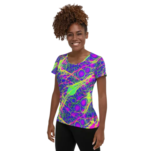 Radiant Wilds on a Women's Athletic T-Shirt