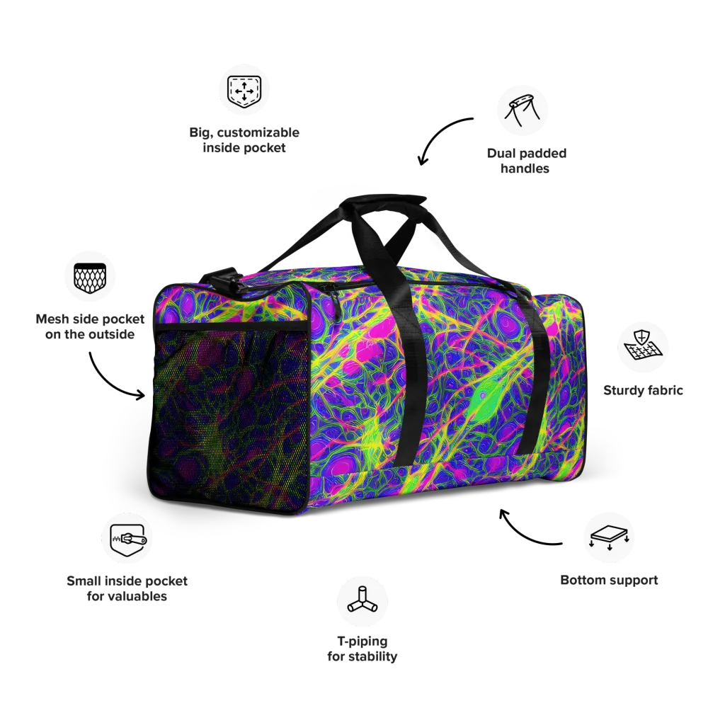 Radiant Wilds on Duffle Bag — Right Front