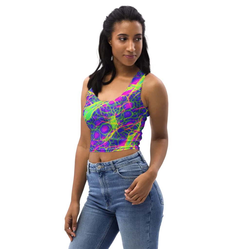 Radiant Wilds on Crop Top — Left Front