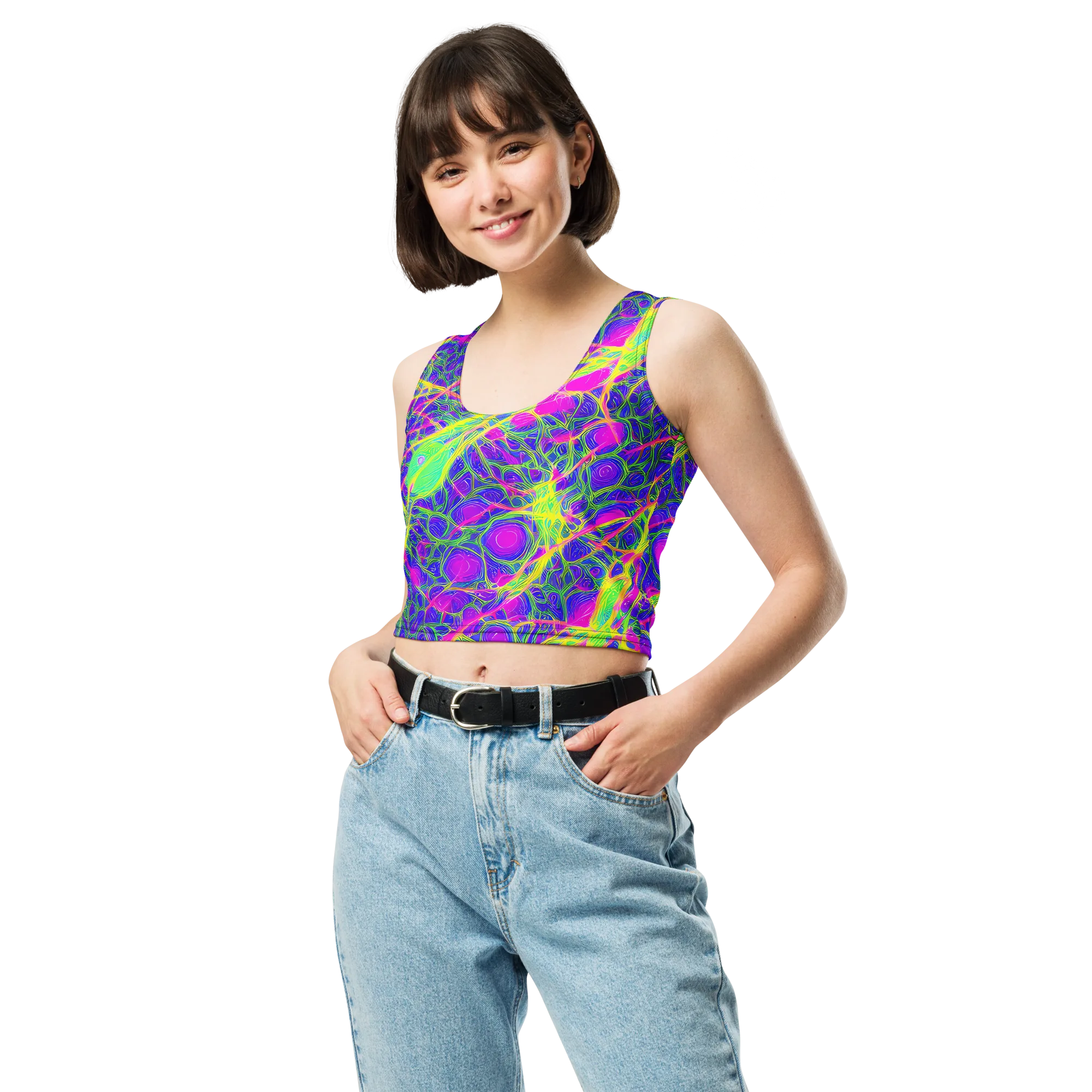 Radiant Wilds on Crop Top — Front