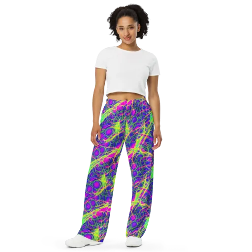 Radiant Wilds on a Wide-Leg Pants
