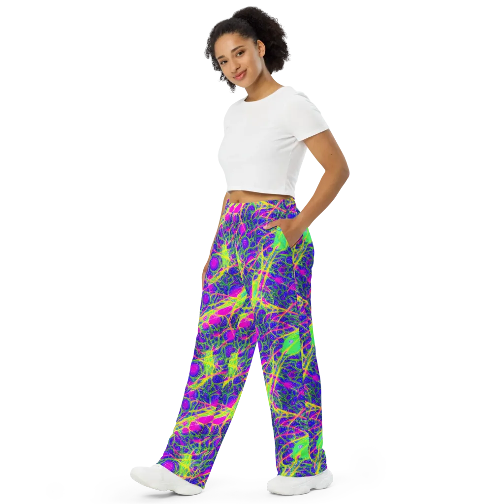 Radiant Wilds on Wide-Leg Pants — Left Front