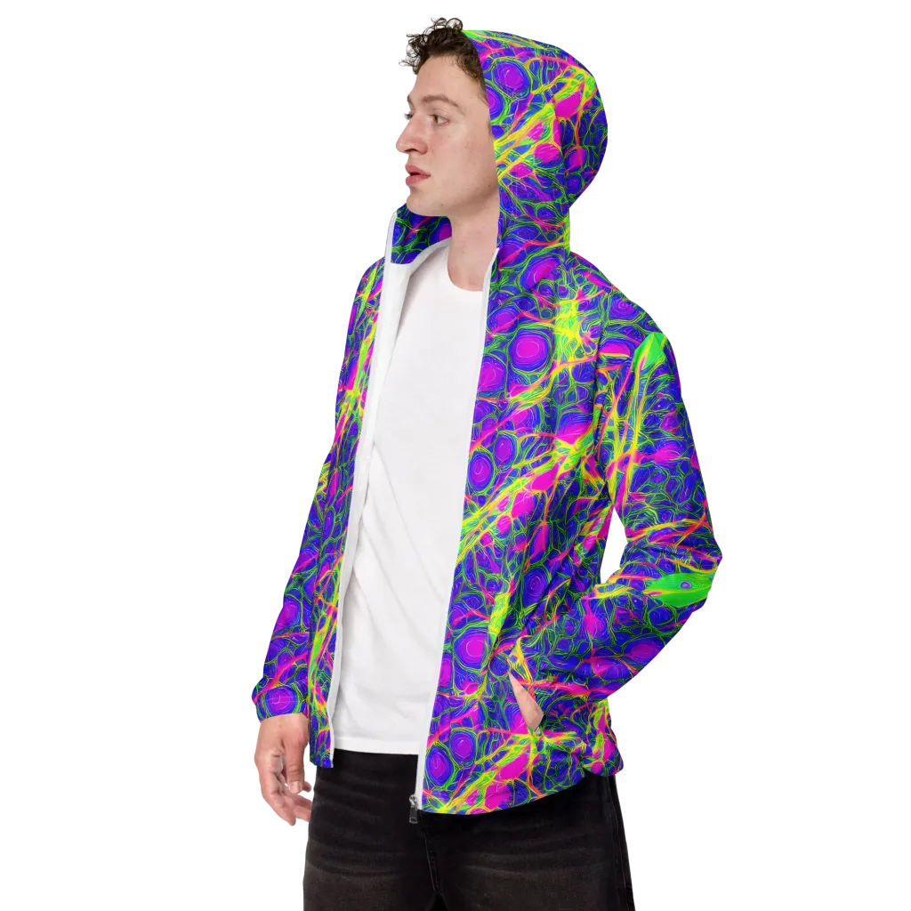 Radiant Wilds on Men's Windbreaker — Left Front
