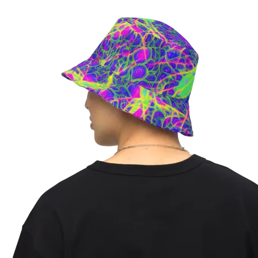 Radiant Wilds on a Reversible Bucket Hat