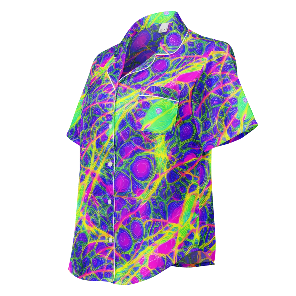 Radiant Wilds on Women's Short Sleeve Pajama Top — Left Front
