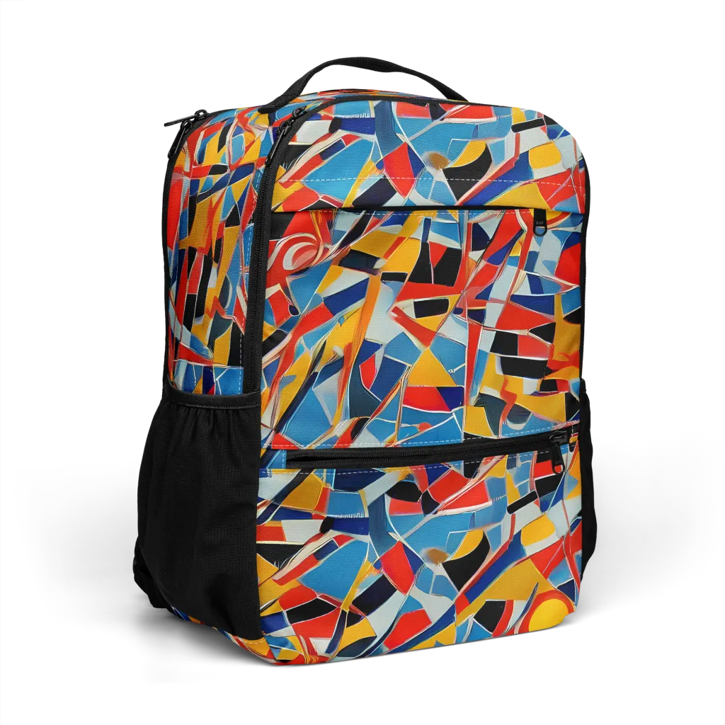 Abstract Mingle on Utility Backpack — Right Front