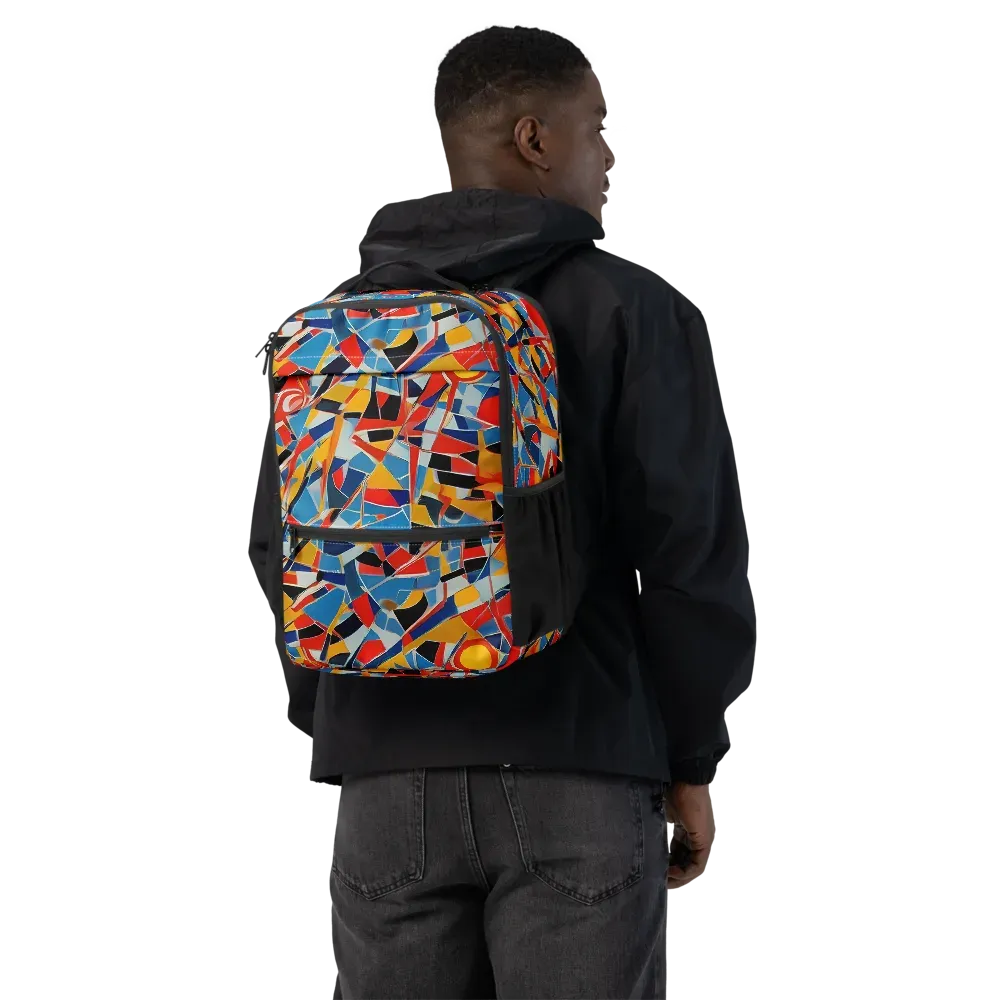 Abstract Mingle on Utility Backpack — Back