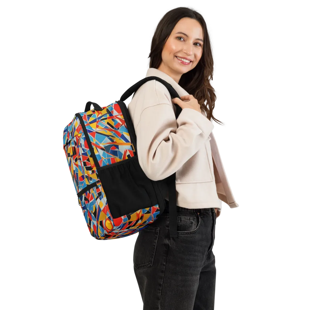 Abstract Mingle on Utility Backpack — Right