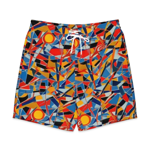 Abstract Mingle on a Men's Board Shorts