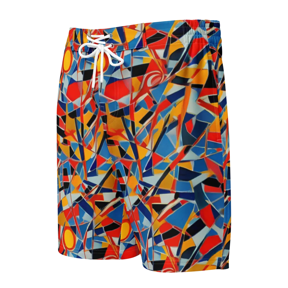 Abstract Mingle on Men's Board Shorts — Front