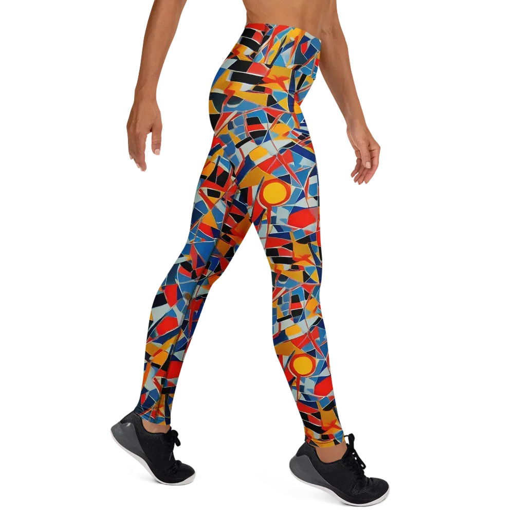 Abstract Mingle on Yoga Leggings — Right