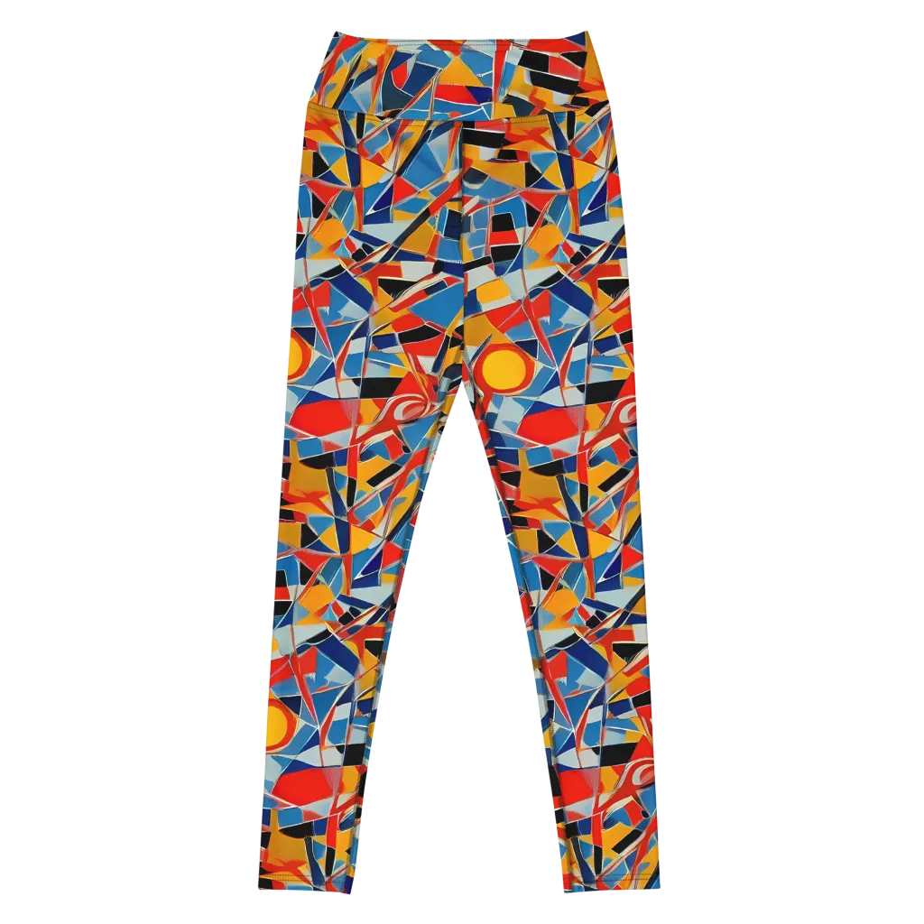Abstract Mingle on Yoga Leggings — Front
