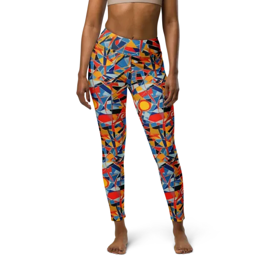 Abstract Mingle on a Yoga Leggings