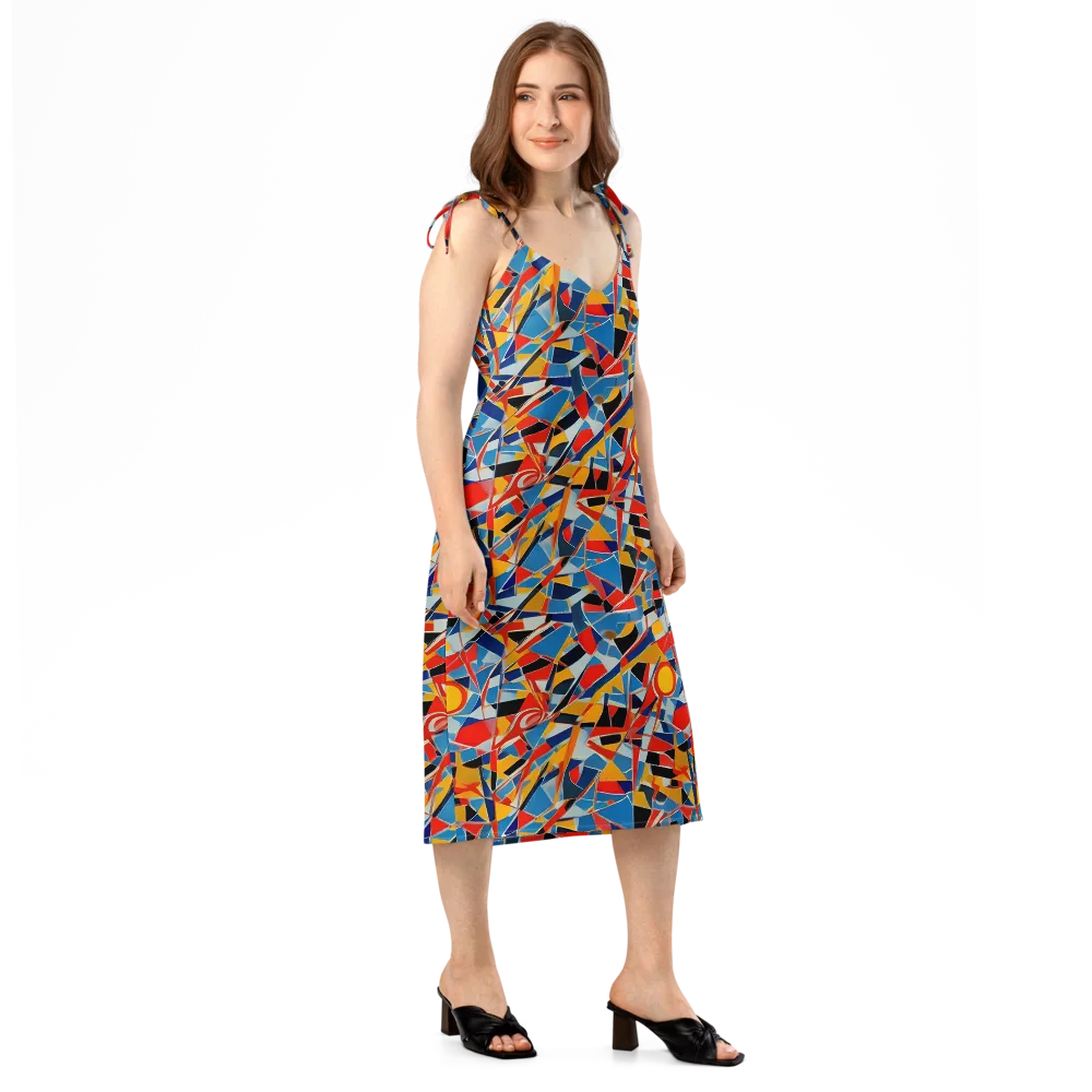 Abstract Mingle on Slip Dress — Right Front