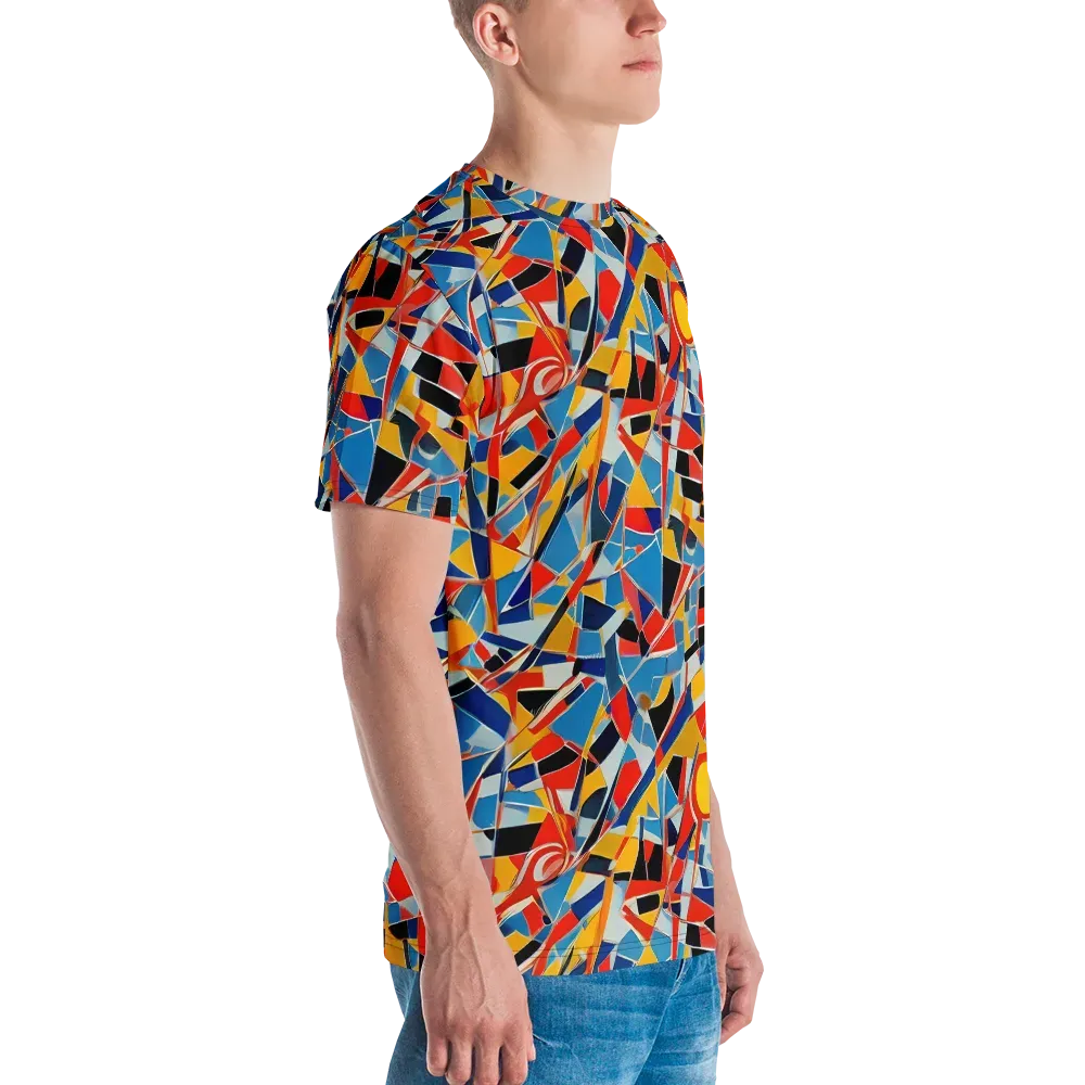 Abstract Mingle on Men's Crew Neck T-Shirt — Right