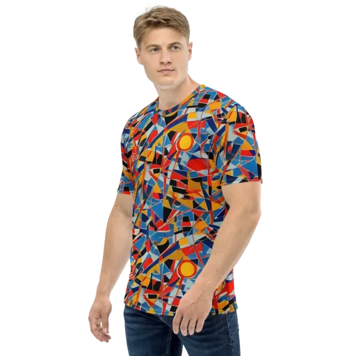 Abstract Mingle on a Men's Crew Neck T-Shirt